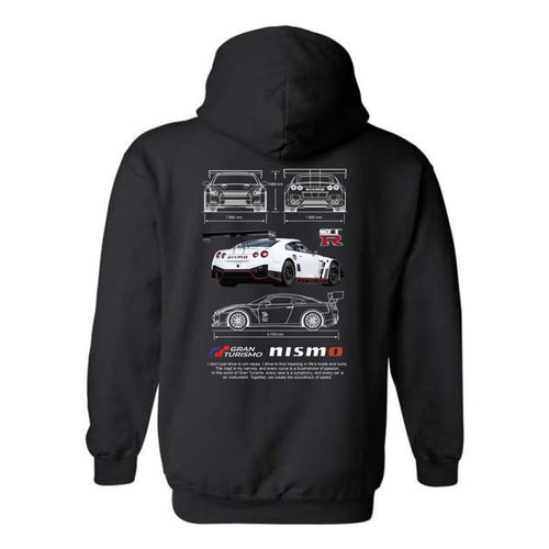 "Nismo GT-R Gran Turismo" Hoodie - Car Enthusiast's Dream Design Menswear Sweaters T-Shirts, Sweatshirt | RetroVerseTees.com