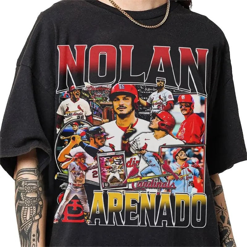 Nolan Arenado 90s Vintage Bootleg Style T-Shirt, Classic Retro Graphic Unisex Tee Gift For Men and Women Hoodie, Sweatshirt