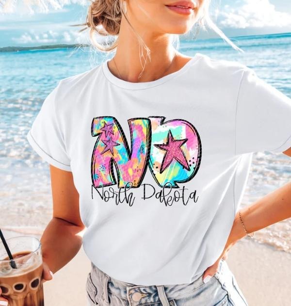 North Dakota Neon Splash DTF Transfers - THIS IS NOT A SHIRT Hoodie, Sweatshirt | RetroVerseTees.com