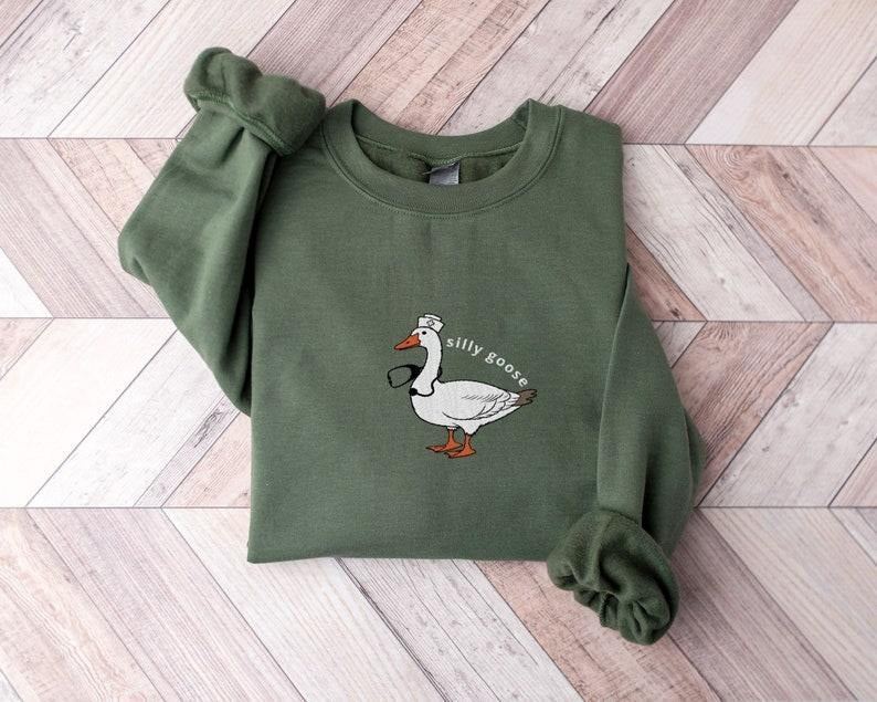 Nurse Silly Goose Sweatshirt, Nurse Gift, Trendy Sweatshirt, Gift For Her Sweaters Womenswear Hoodie T-Shirts