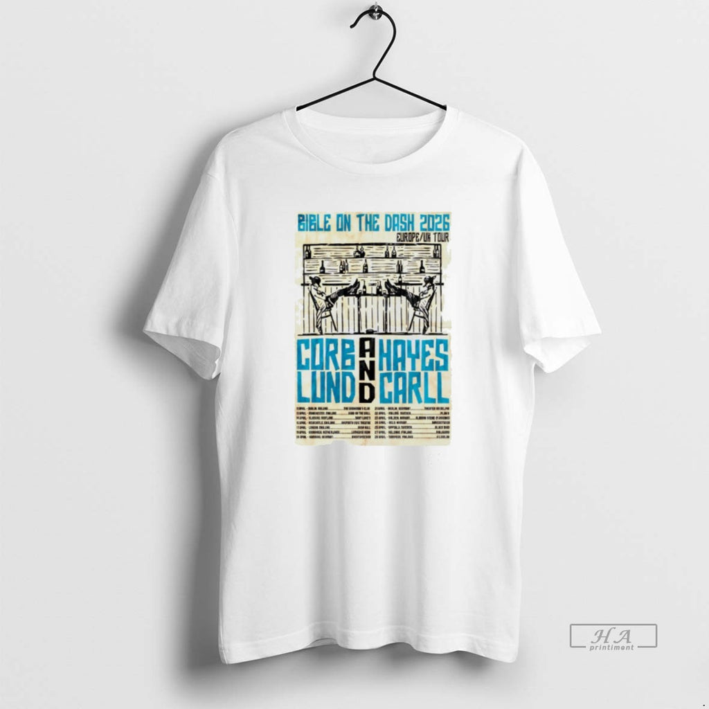Official Bible On The Dash Corb Lund And Hayes Carll Europe Uk Tour 2026 T-Shirts, Hoodie, Sweatshirt | RetroVerseTees.com