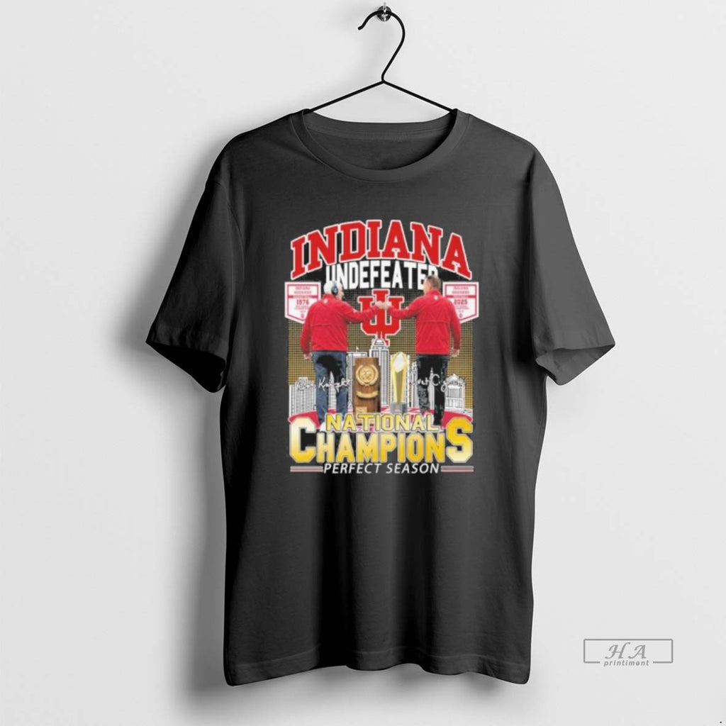 Official Curt Cignetti And Bob Knight Indiana Undefeated National Champions T-Shirts, Hoodie, Sweatshirt | RetroVerseTees.com
