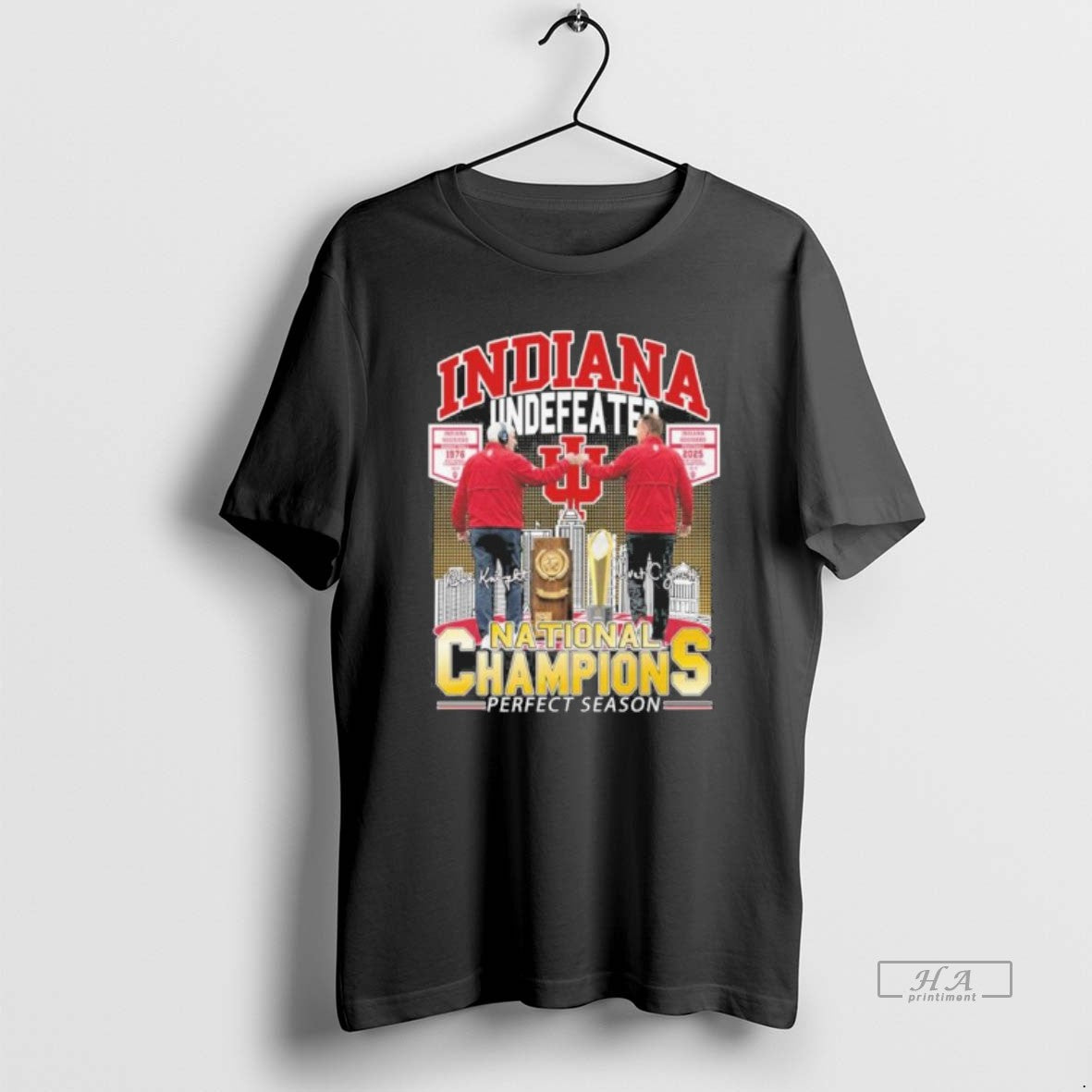 Official Curt Cignetti And Bob Knight Indiana Undefeated National Champions T-Shirts, Hoodie, Sweatshirt | RetroVerseTees.com