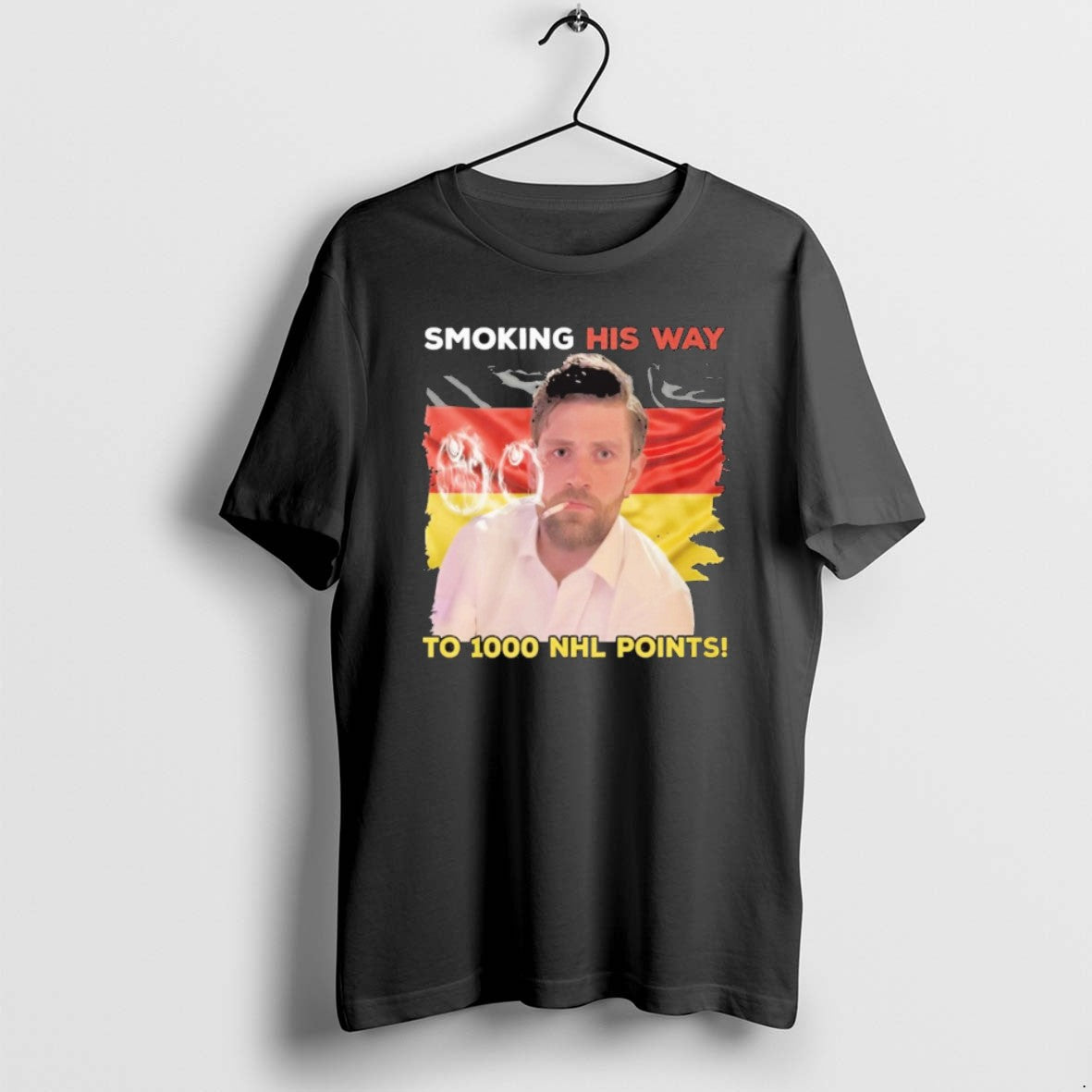 Official Edmonton Oilers Leon Draisaitl Smoking His Way To 1000 Nhl Point T-Shirts, Hoodie, Sweatshirt | RetroVerseTees.com