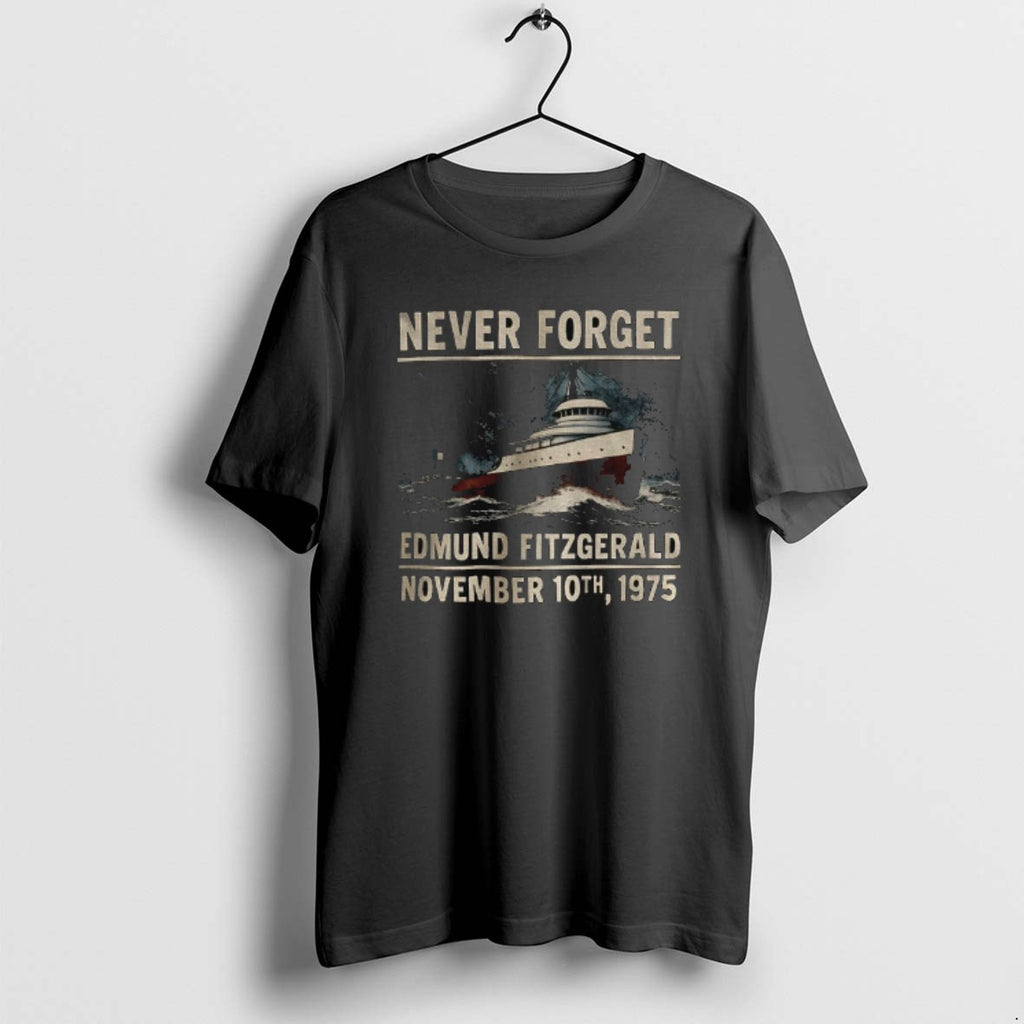 Official Edmund Fitzgerald Never Forget November 10th 1975 T-Shirts, Hoodie, Sweatshirt | RetroVerseTees.com