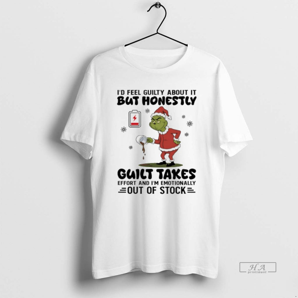Official Grinch Id Feel Guilty About It But Honestly Guilty Takes Christmas T-Shirts, Hoodie, Sweatshirt | RetroVerseTees.com