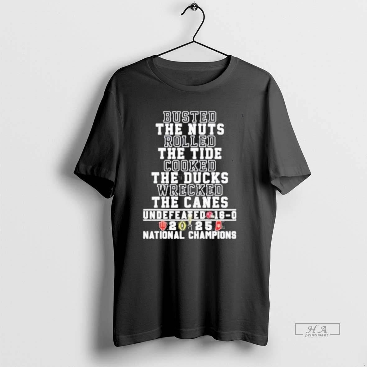 Official Iu Football National Champions Busted The Nuts Rolled The Canes Defeated 16 0 T-Shirts, Hoodie, Sweatshirt