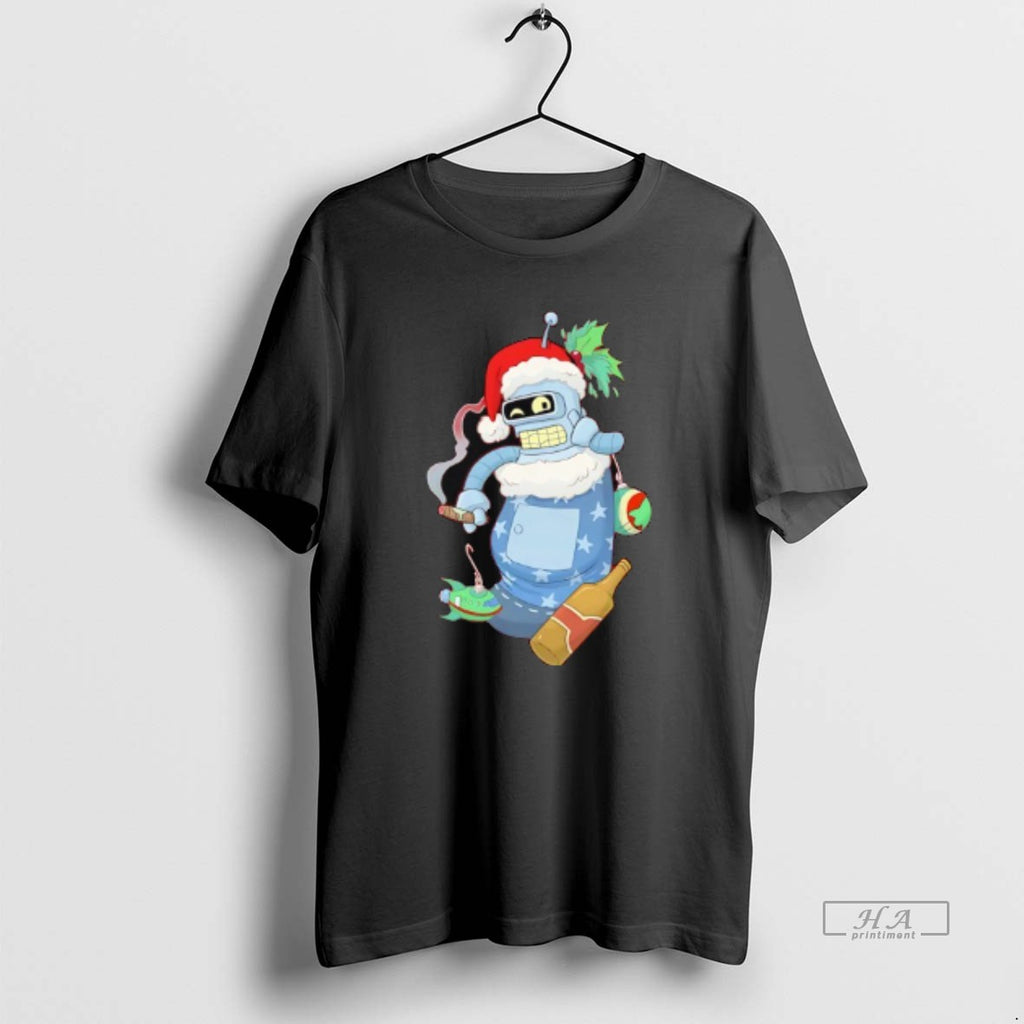 Official Stocking Stuffer Bendy Holding Cigar Merry Christmas T-Shirts, Hoodie, Sweatshirt | RetroVerseTees.com