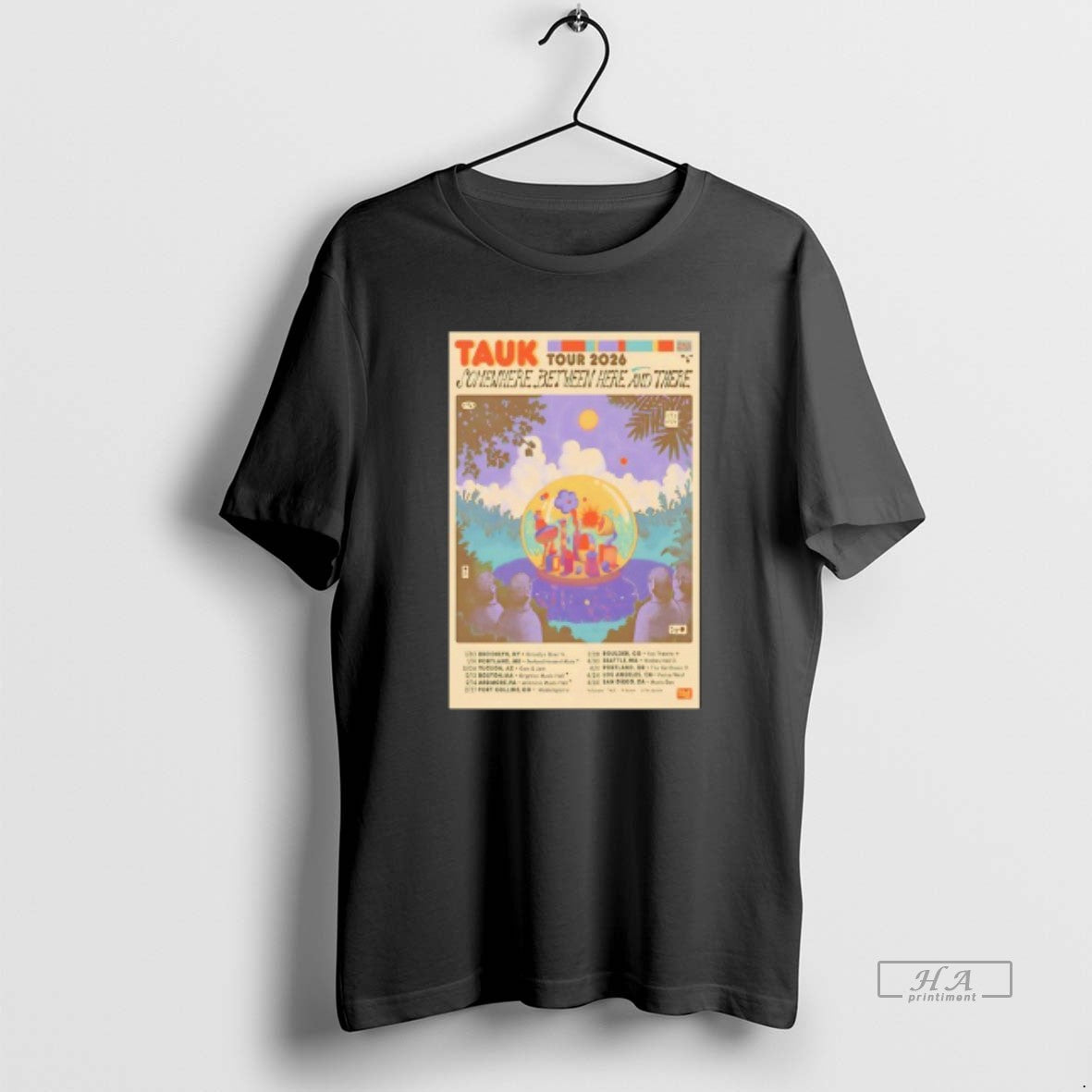 Official Tauk Somewhere Between Here And There Tour 2026 T-Shirts, Hoodie, Sweatshirt | RetroVerseTees.com