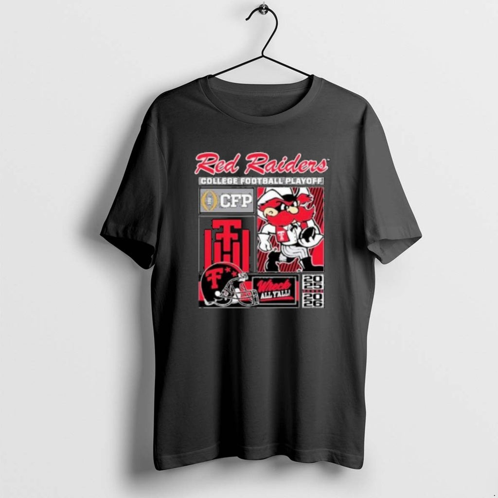 Official Texas Tech Red Raiders Cfp Wreck All Yall 2025 2026 Mascot Circle Black T-Shirts, Hoodie, Sweatshirt