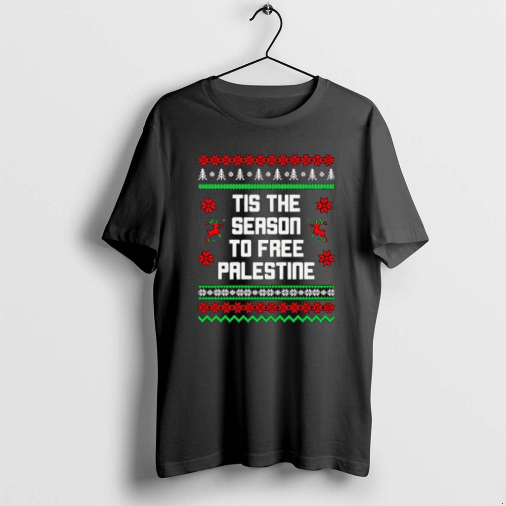 Official Tis The Season To Free Palestine Ugly Christmas T-Shirts, Hoodie, Sweatshirt | RetroVerseTees.com