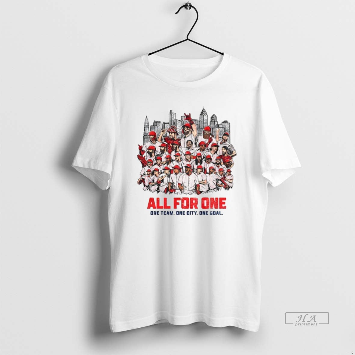 Official Trendy Philadelphia Phillies Red October All For One One Team One City One Goakl