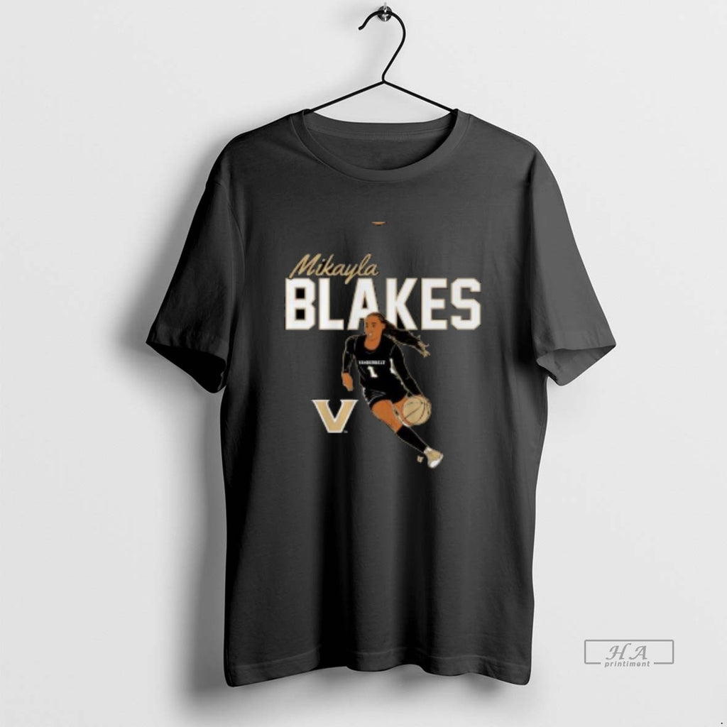 Official Vanderbilt Basketball Mikayla Blakes Name Pose Circle Black T-Shirts, Hoodie, Sweatshirt | RetroVerseTees.com