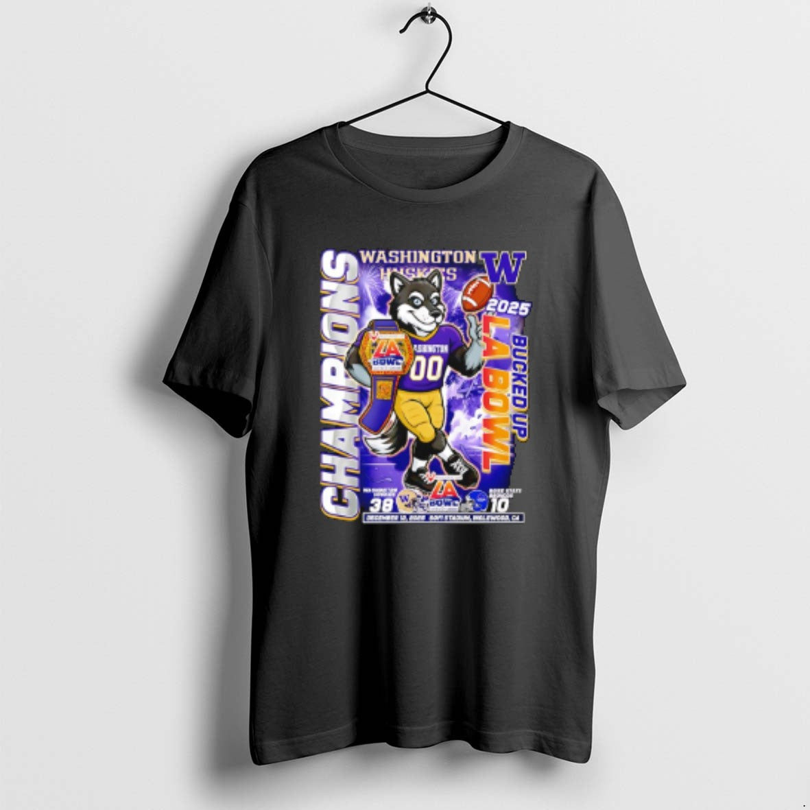 Official Washington Huskies Bucked Up La Bowl Champions 2025 Mascot T-Shirts, Hoodie, Sweatshirt | RetroVerseTees.com