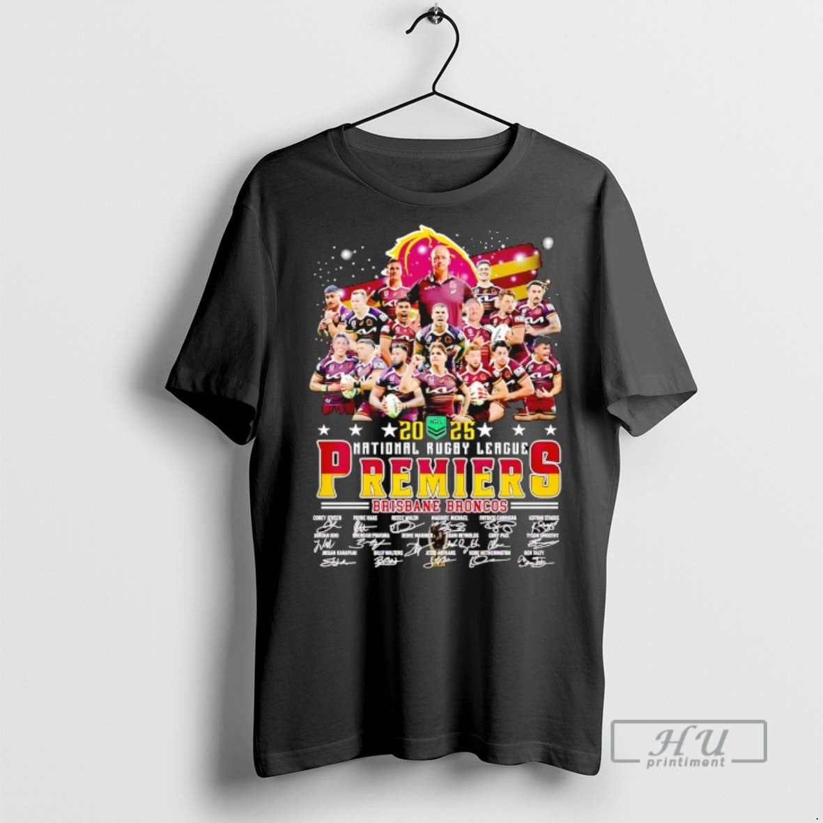 Officials 2025 National Rugby League Premiers Brisbane Broncos Signature T Shirts