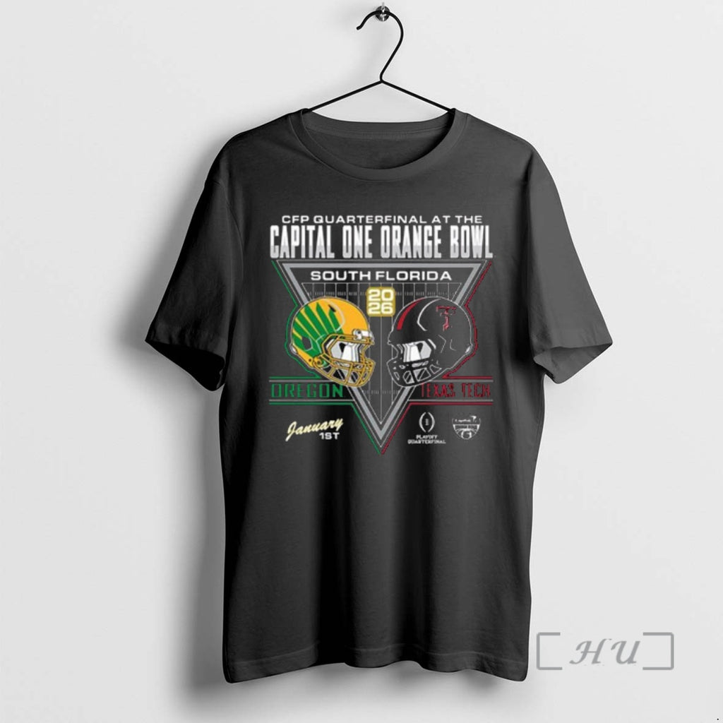 Officials 2026 Cfp Quarterfinal At The Capital One Orange Bowl South Florida Oregon Vs Texas T-Shirts, Hoodie, Sweatshirt