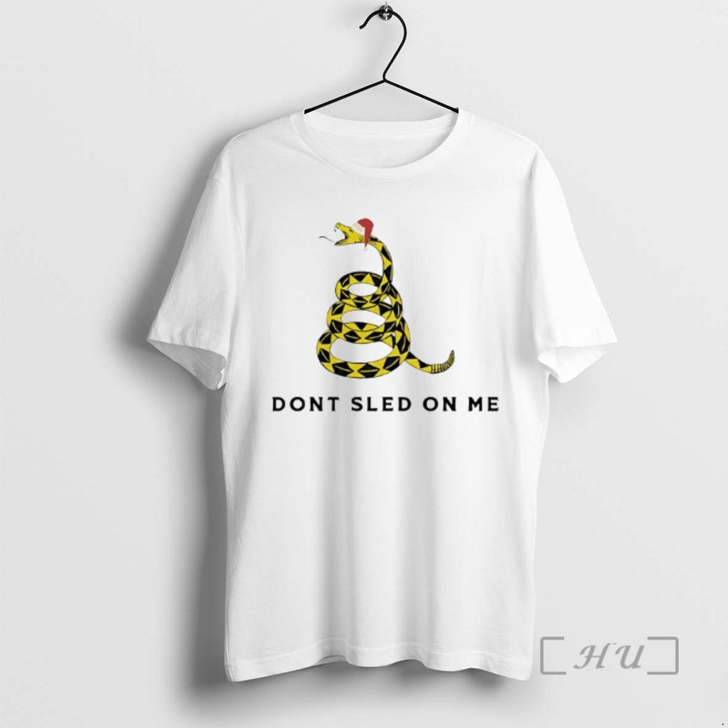 Officials Bungarus Fasciatus Wearing Christmas Hat Dont Sled On Me T-Shirts, Hoodie, Sweatshirt | RetroVerseTees.com