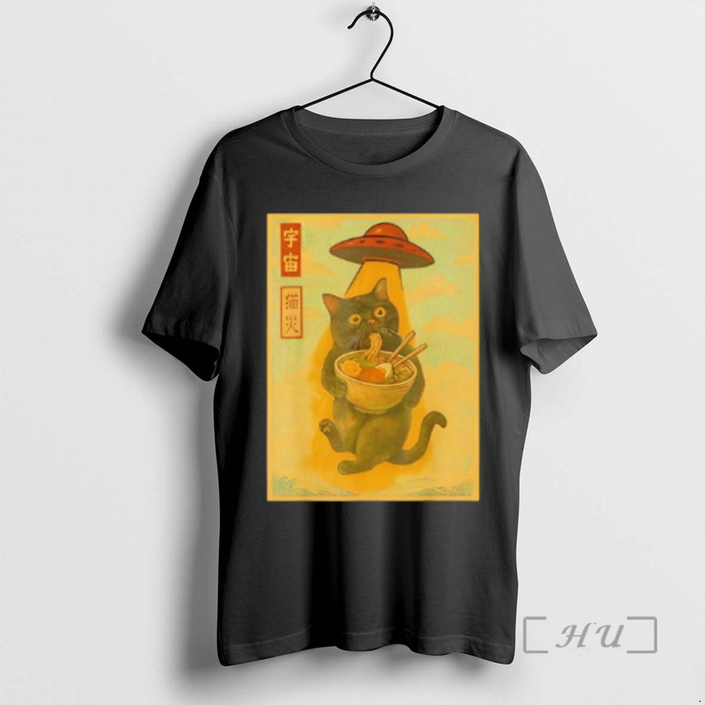 Officials Cat Ramen Ufo Japanese Anime T-Shirts, Hoodie, Sweatshirt | RetroVerseTees.com