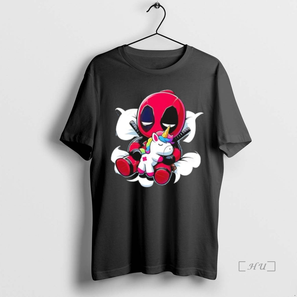 Officials Deadpool Hug The Unicorn Cartoon T-Shirts, Hoodie, Sweatshirt | RetroVerseTees.com