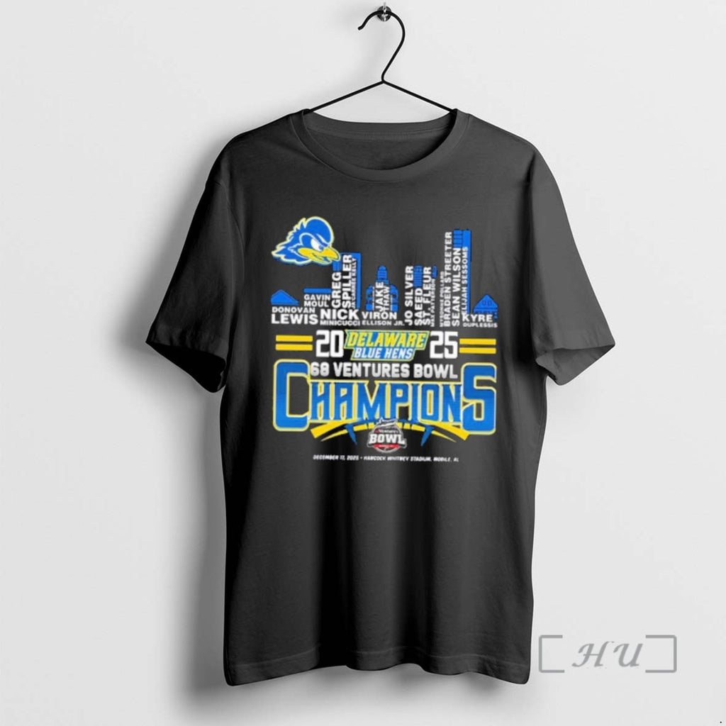 Officials Delaware Blue Hens 2025 Bowl Champions T-Shirts, Hoodie, Sweatshirt | RetroVerseTees.com