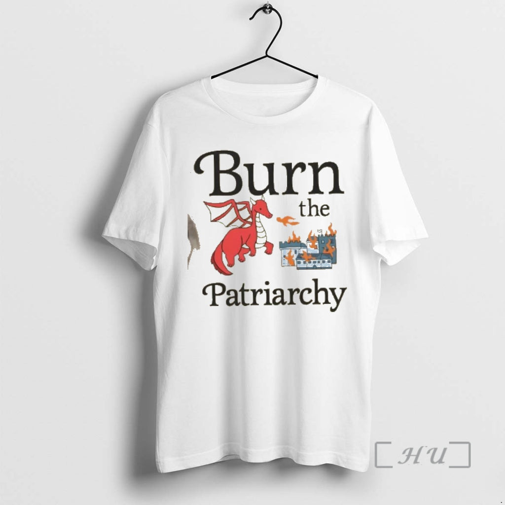 Officials Dragon Burn The Patriarchy Cartoon T-Shirts, Hoodie, Sweatshirt | RetroVerseTees.com