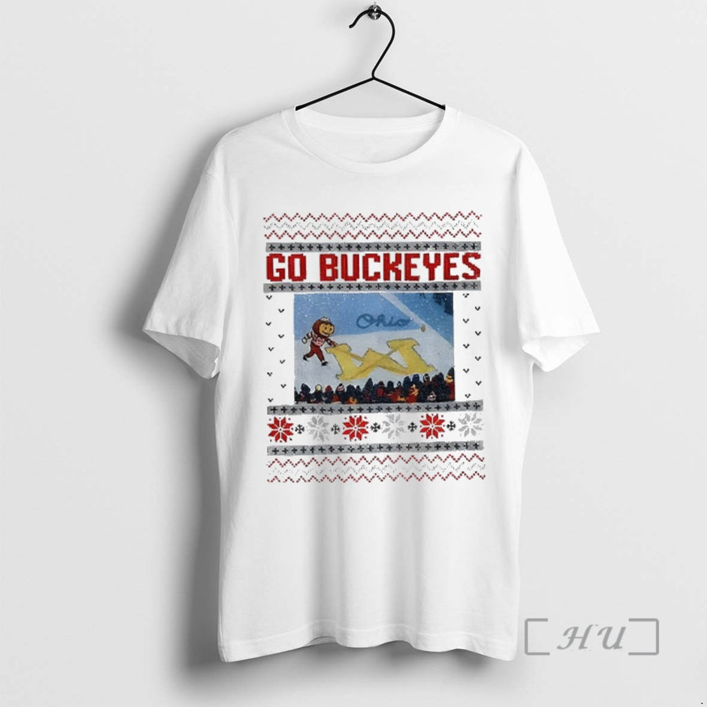 Officials Funny Brutus Vs Michigan Game Day Brutus Ohio State Snow Go Buckeyes Xmas Premium T-Shirts, Hoodie, Sweatshirt