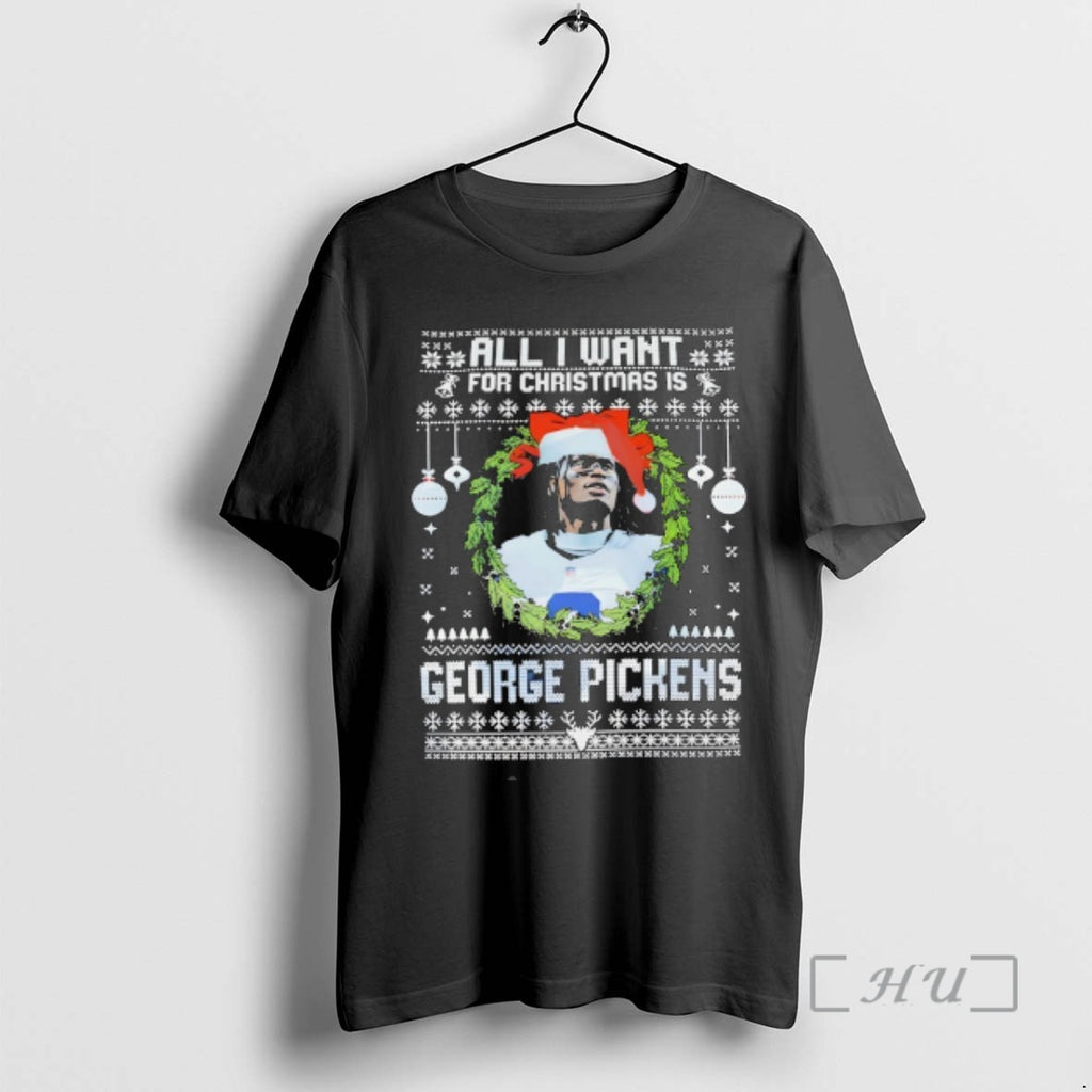 Officials George Pickens All I Want For Christmas T-Shirts, Hoodie, Sweatshirt | RetroVerseTees.com