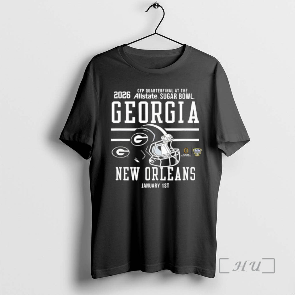 Officials Georgia Bulldogs Sugar Bowl Cfp Quarterfinal 2025 2026 Red T-Shirts, Hoodie, Sweatshirt | RetroVerseTees.com