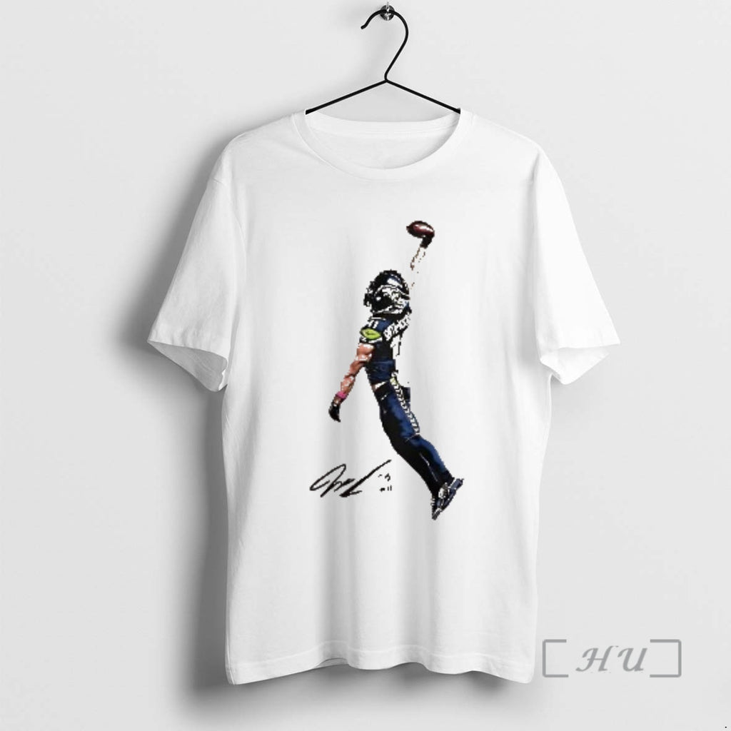 Officials Jaxon Smith Njigba Posterized Signature T-Shirts, Hoodie, Sweatshirt | RetroVerseTees.com