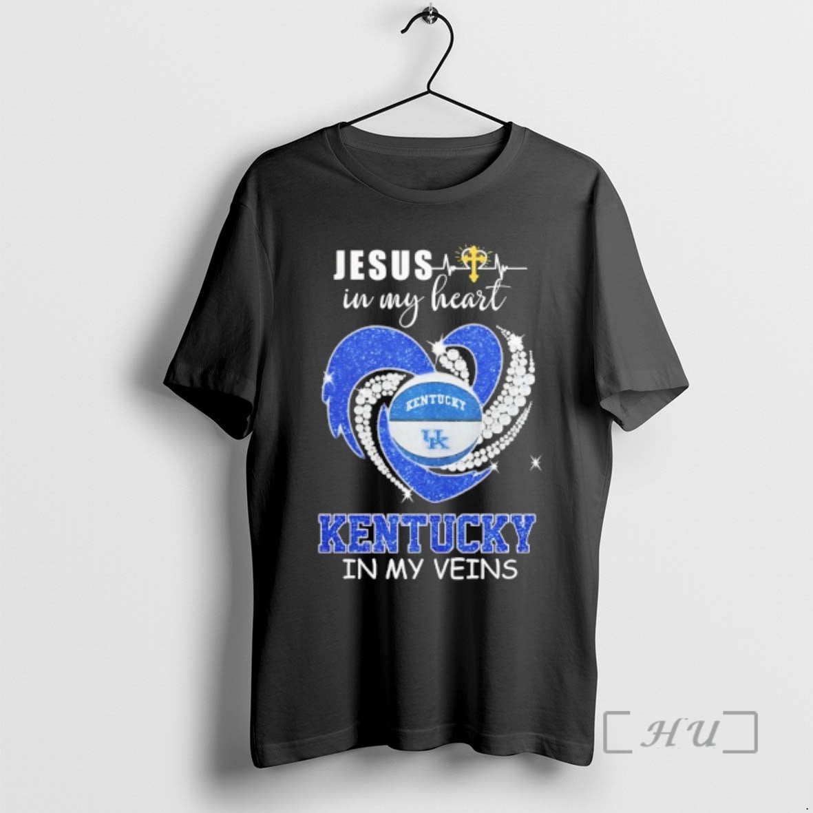 Officials Jesus In My Heart Kentucky Wildcats In My Veins Diamond Heart Premium T Shirts Hoodie, Sweatshirt