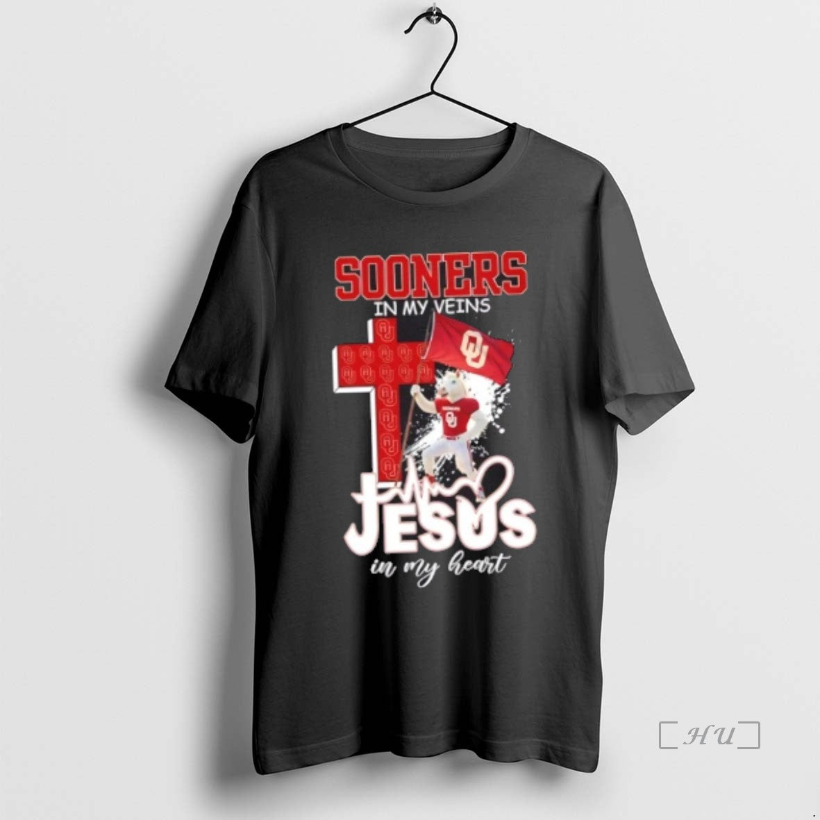Officials Mascots Oklahoma Sooners Flag In My Veins Jesus In My Heart Premium T Shirts Hoodie, Sweatshirt