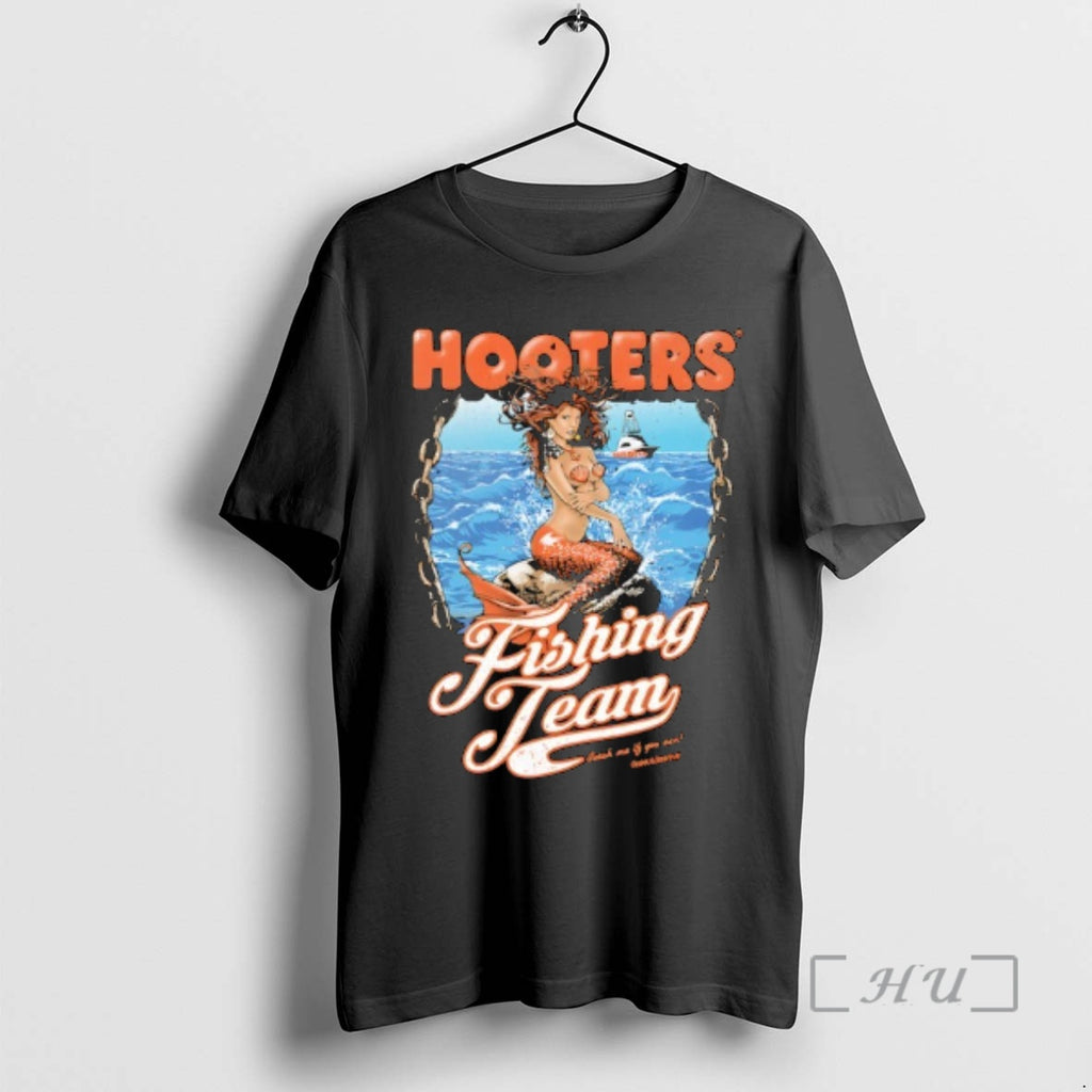Officials Mermaid Hooters Fishing Team Catch Me If You Can T-Shirts, Hoodie, Sweatshirt | RetroVerseTees.com