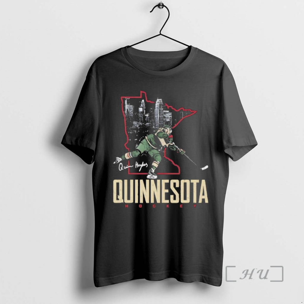 Officials Minnesotas Quinn Hughes Quinnesota State Signature T-Shirts, Hoodie, Sweatshirt | RetroVerseTees.com