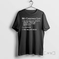 Officials My Christmas List To Figure Out Whats Wrong With Me Physically Premium T Shirts Hoodie, Sweatshirt