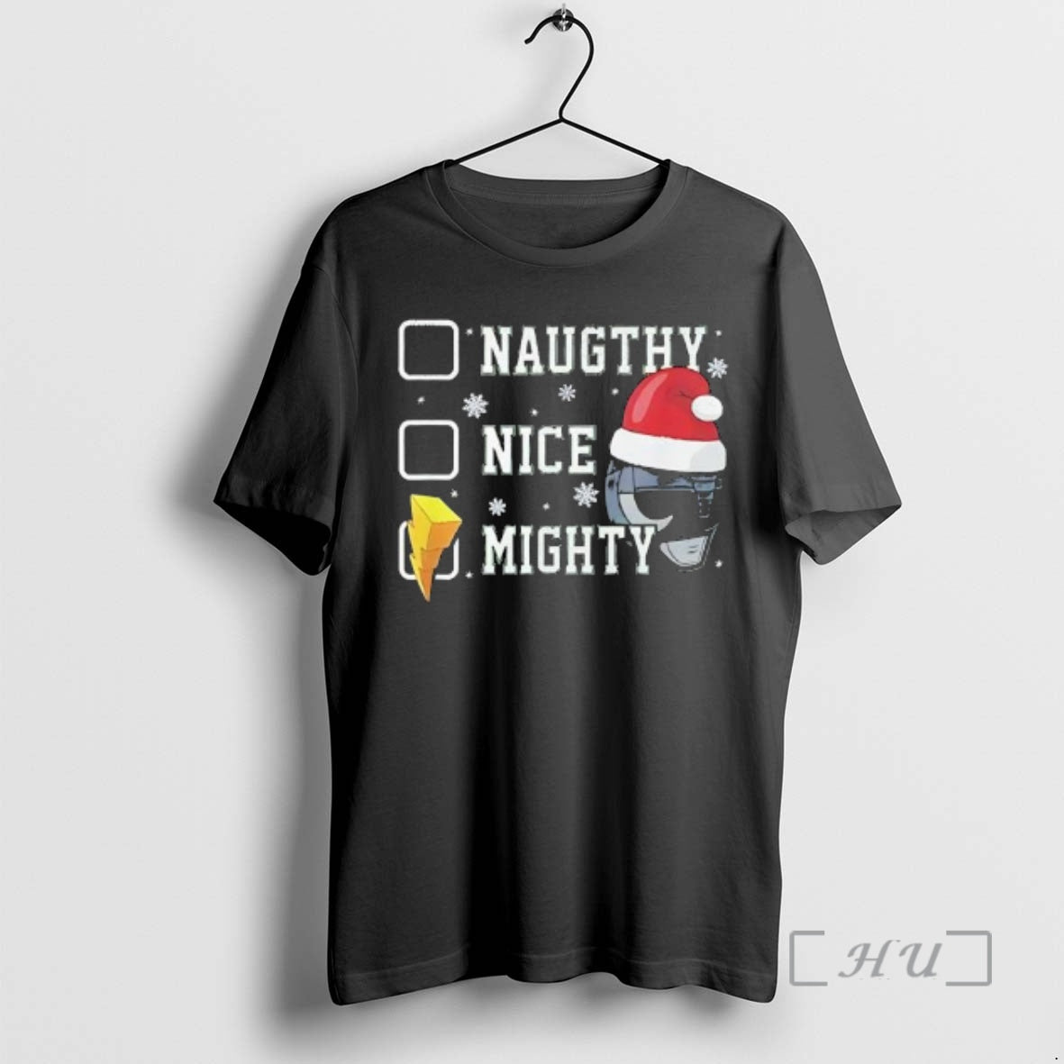 Officials Naughty Nice Mighty Power Rangers Santa Hat T-Shirts, Hoodie, Sweatshirt | RetroVerseTees.com