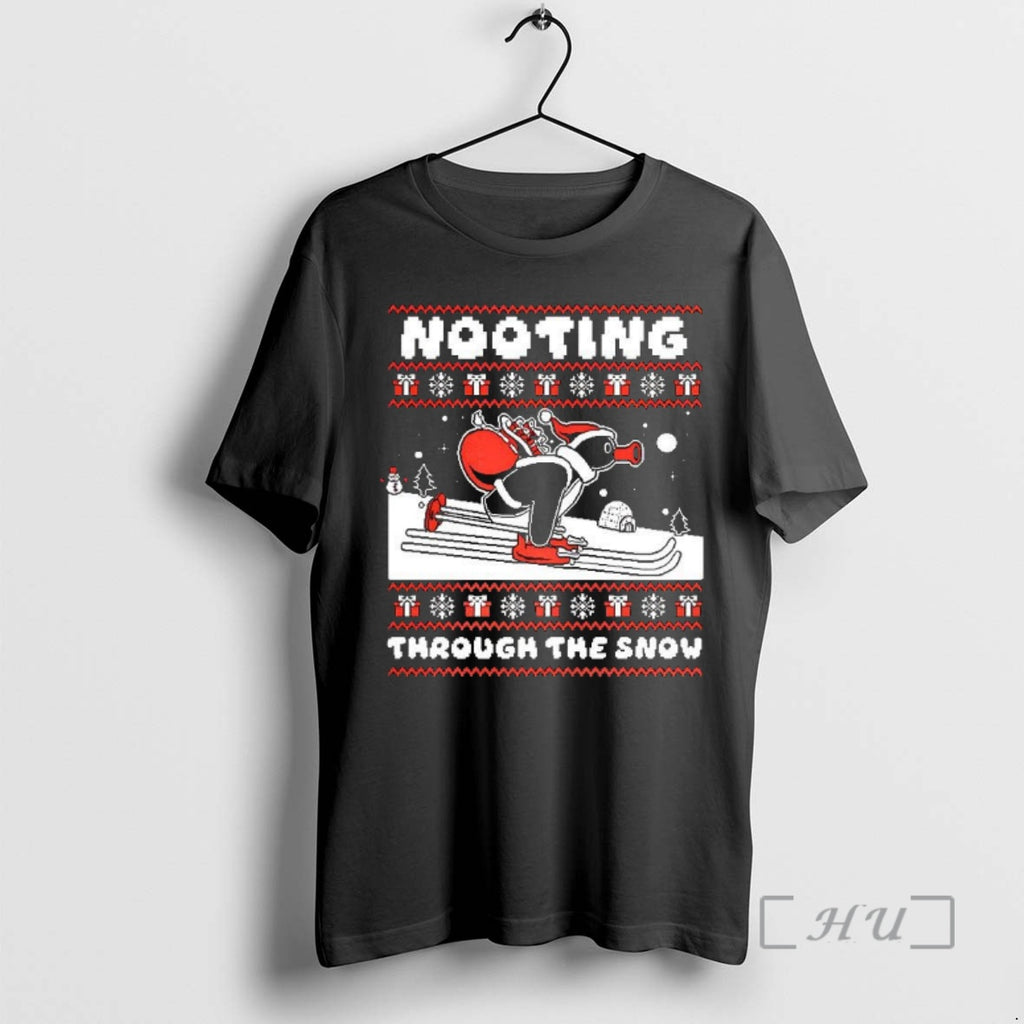 Officials Nooting Through The Snow Pingu Skiing Ugly Christmas T-Shirts, Hoodie, Sweatshirt | RetroVerseTees.com