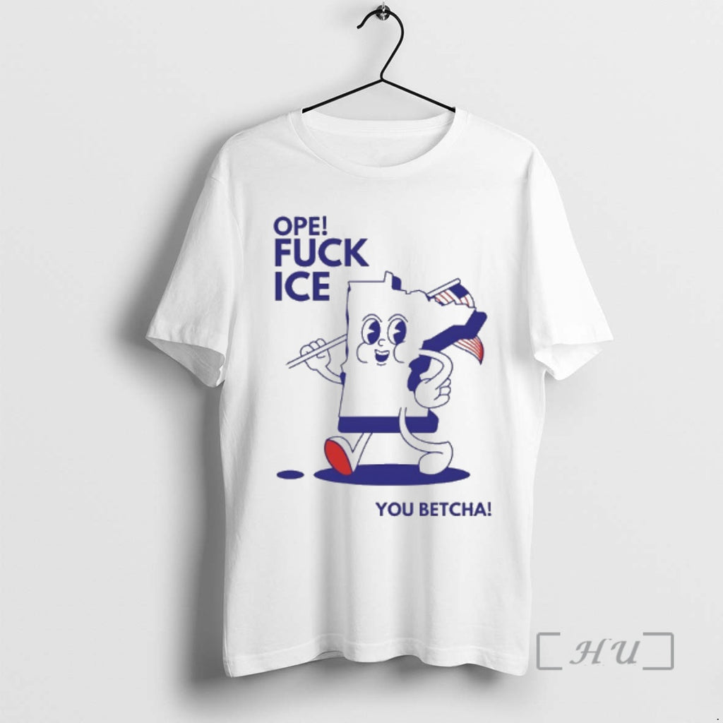 Officials Open Fuck Ice You Betcha Minnesota Map T-Shirts, Hoodie, Sweatshirt | RetroVerseTees.com