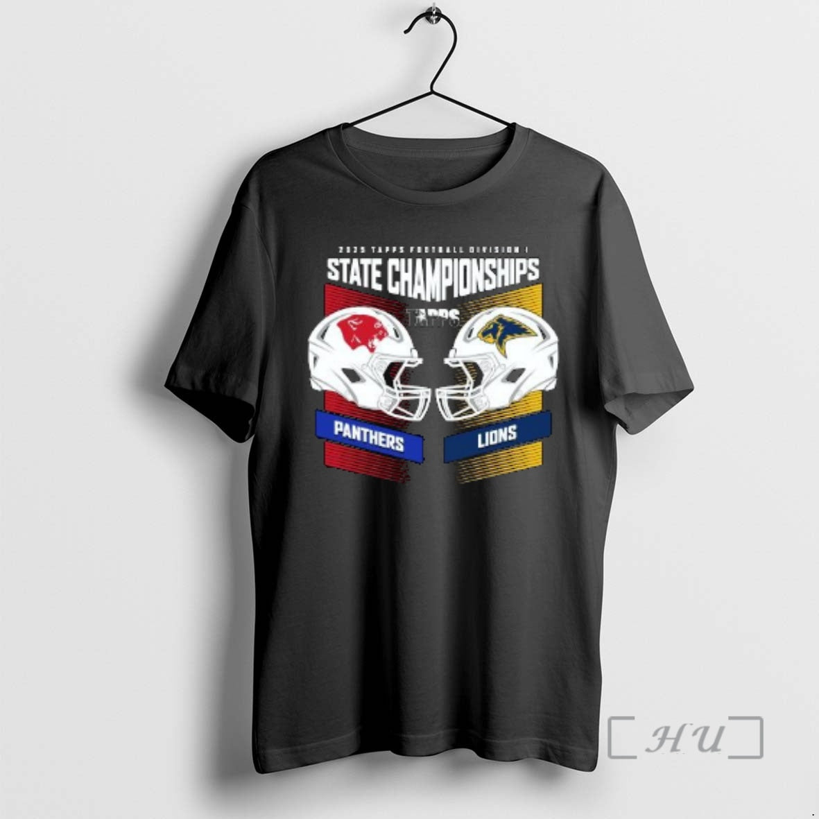 Officials Panthers Vs Lions 2025 Tapps Football State Championships H2h Div 1 Circle Black Premium T-Shirts, Hoodie,...