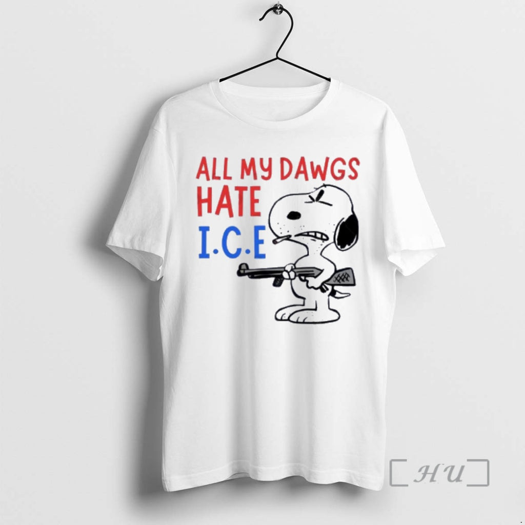Officials Peanuts All My Dawgs Hate Ice T-Shirts, Hoodie, Sweatshirt | RetroVerseTees.com