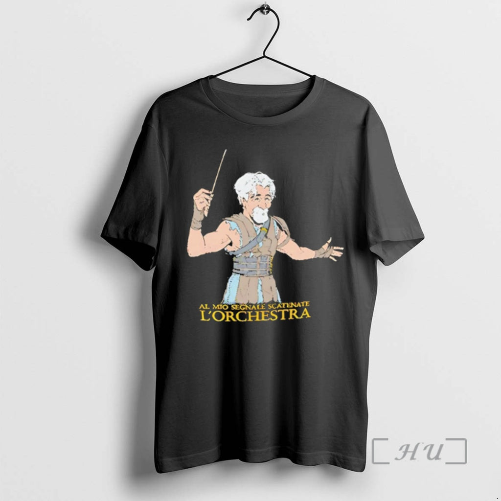 Officials Peppe Gladiatore Al Mio Segnale Scatenate Lorchestra T-Shirts, Hoodie, Sweatshirt | RetroVerseTees.com