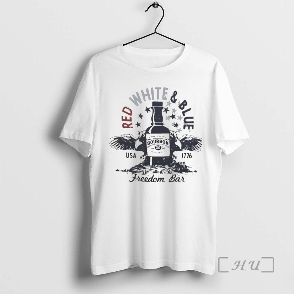Officials Red White And Blue Usa 1776 Freedom Bar Bourbon Big Premium T Shirts Sweater Hoodie, Sweatshirt