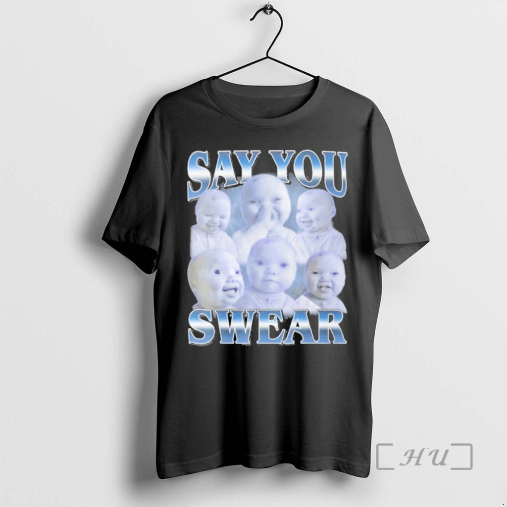 Officials Say You Swear Ai Niche Baby Holding Back Laugh Genz Meme Premium T Shirts Hoodie, Sweatshirt | RetroVerseTees.com