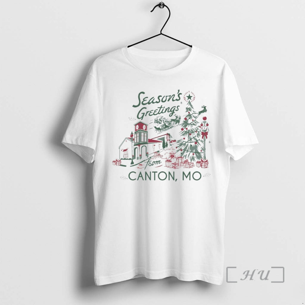 Officials Seasons Greetings From Canton Christmas Circle T-Shirts, Hoodie, Sweatshirt | RetroVerseTees.com