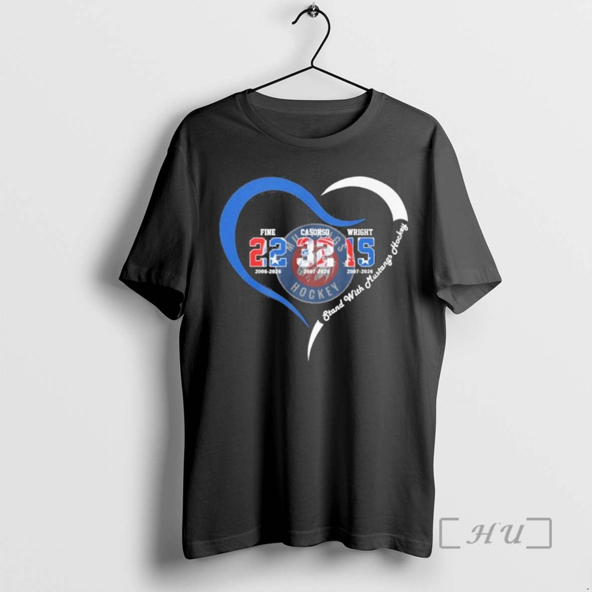 Officials Stand With Mustangs Hockey Fine Casorso Wright T-Shirts, Hoodie, Sweatshirt | RetroVerseTees.com