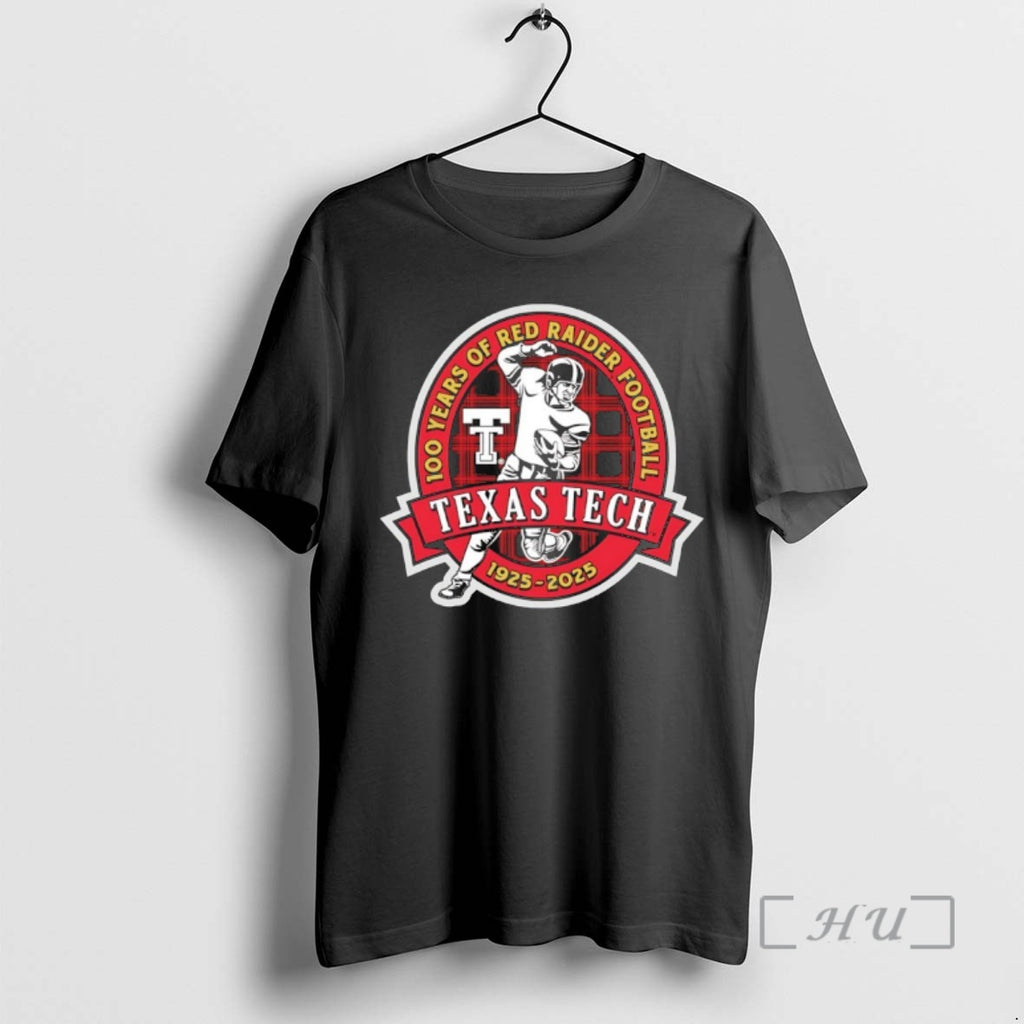 Officials Texas Tech 1925 2025 100 Years Of Raiders Football Player Premium T Shirts Sweater Hoodie, Sweatshirt