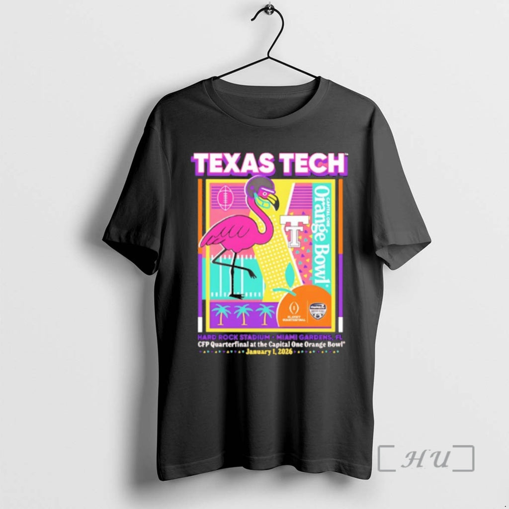 Officials Texas Tech Red Raiders Cfp 2025 Orange Bowl Postseason Graphic Premium T Shirts Sweater Hoodie, Sweatshirt