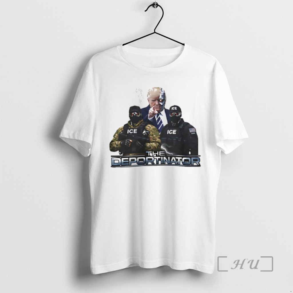 Officials The Deportinator Trump With Ice Police Meme T-Shirts, Hoodie, Sweatshirt | RetroVerseTees.com
