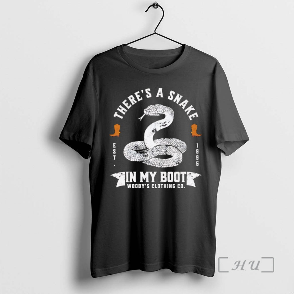 Officials Theres A Snake In My Boot By Woodys Clothing Co Premium T Shirts Sweater Hoodie, Sweatshirt | RetroVerseTees.com
