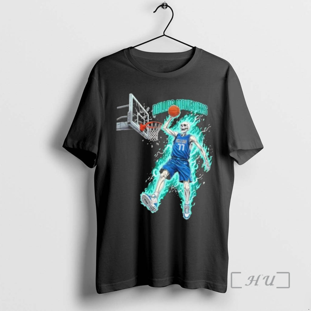 Officials Top Dallas Mavericks Mens Basketball Skeleton Player Fire T-Shirts, Hoodie, Sweatshirt | RetroVerseTees.com