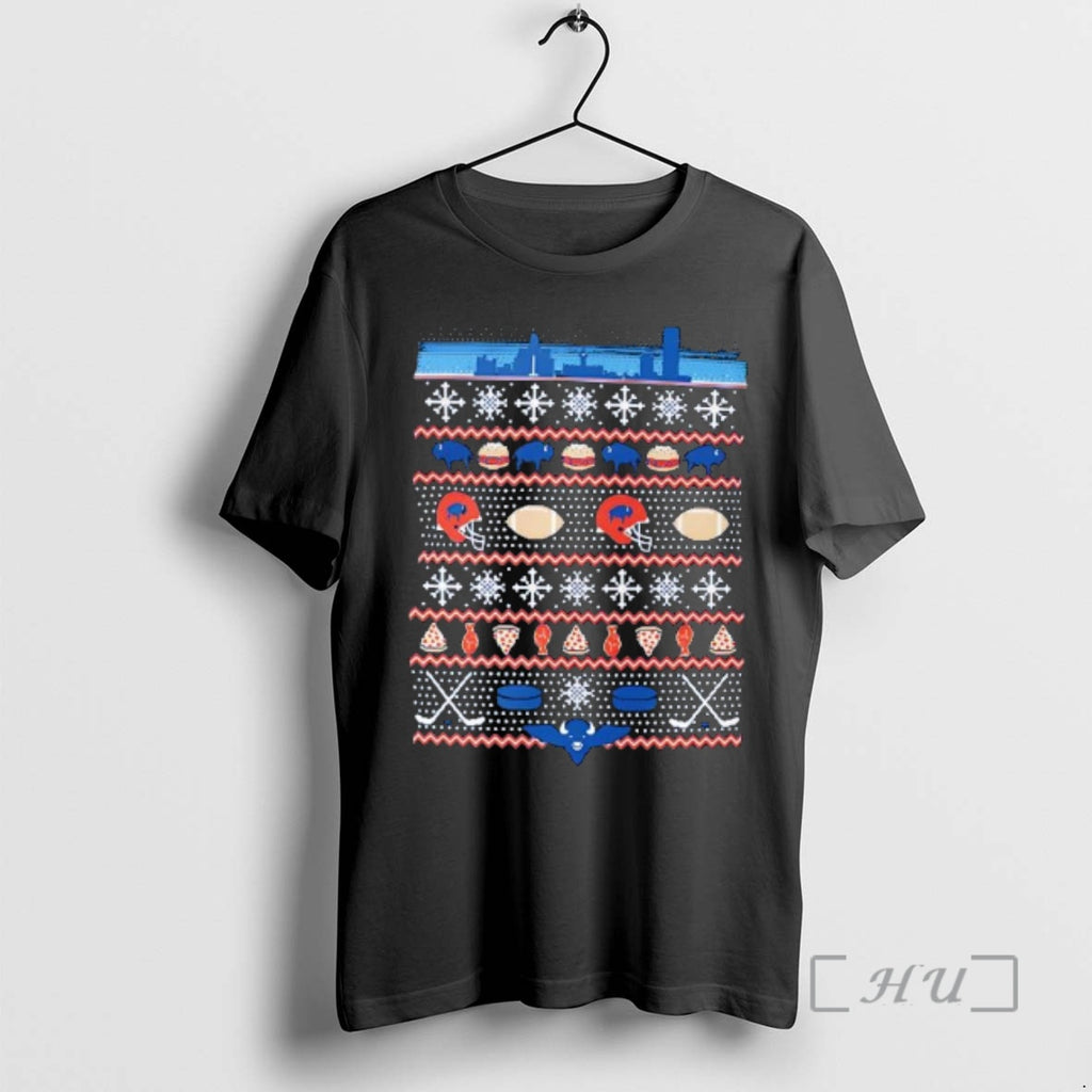 Officials Ugly Buffalo Christmas Helmet Graphic T-Shirts, Hoodie, Sweatshirt | RetroVerseTees.com